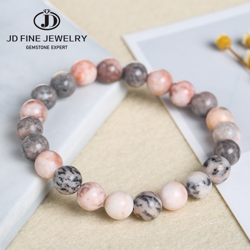 Yoga Fitness Gifts - JD натуральные розовые зебры Jaspers, драгоценные