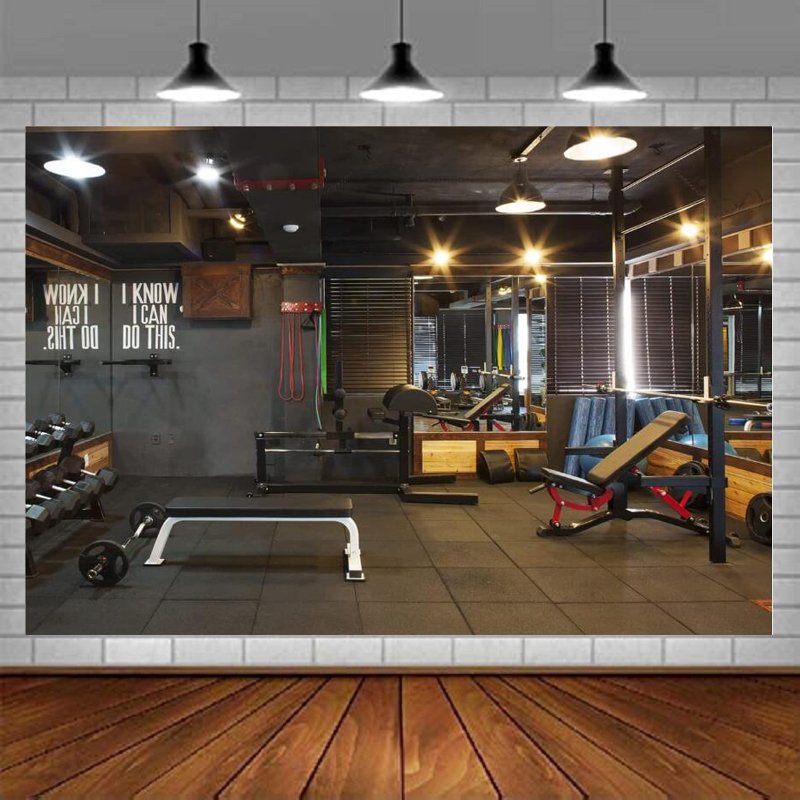 Yoga Fitness Gym Photos - Фон для фотосъемки в спортзале, декор