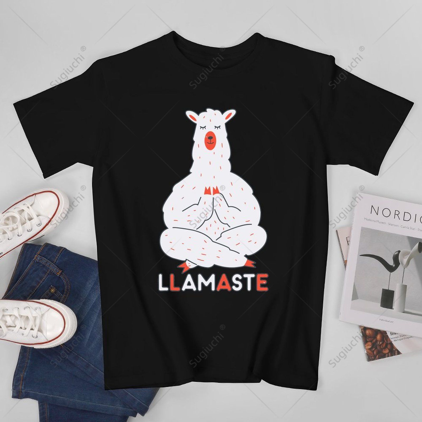 Yoga Fitness Gifts - Футболки унисекс с забавным принтом ламы