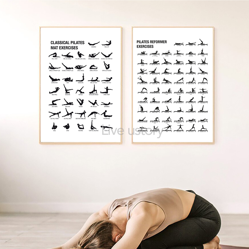 Безрамный плакат-схема для пил – обзор и цена Yoga Fitness Gifts